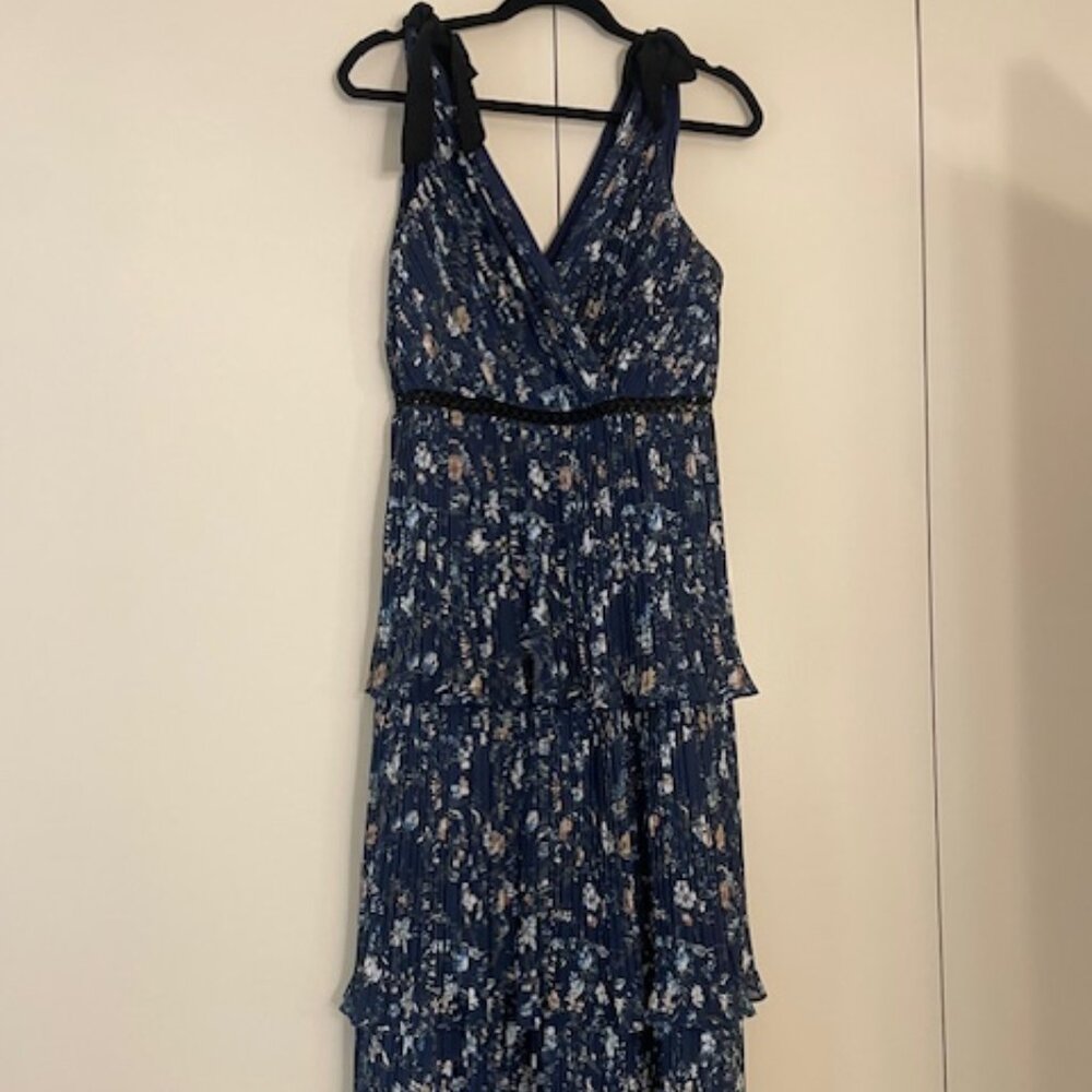 Long floral tiered gown